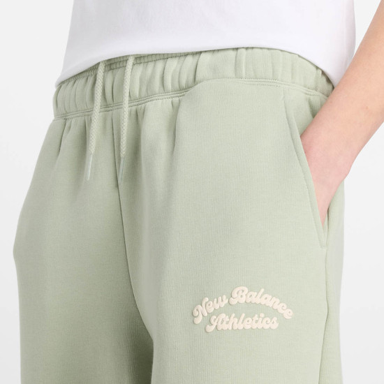 New Balance Γυναικείο παντελόνι Linear Heritage Fleece Barrel Leg Pant